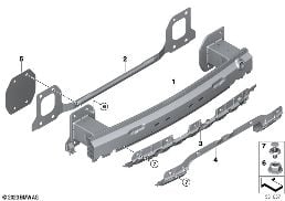 Träger hinten diagram for BMW X7 G07 LCI 40iX