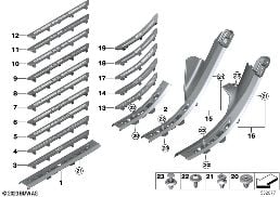 EDGE PROTECTOR / TRIM FOR ENTRY diagram for BMW X6 M F96 X6 M