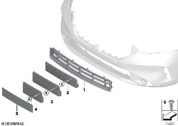 TRIM, DECOR ELEMENTS, FRONT diagram for BMW 5 Series G61 Touring 540dX