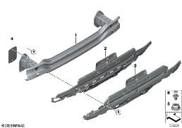 CARRIER, REAR diagram for BMW 5 Series G61 Touring 540dX