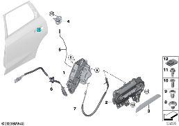 CLOSING SYSTEM, DOOR, REAR diagram for BMW X1L U12 iX1 xDrive30L