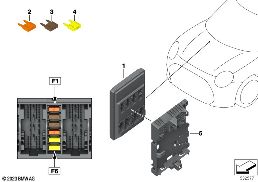 Řídicí jedn.Basic Central Platform BCP diagram for BMW MINI F66 JCW
