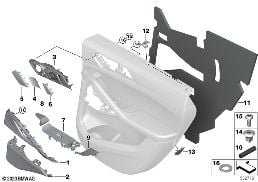 MOUNTING PARTS, DOOR TRIM, REAR diagram for BMW X6 M F96 X6 M