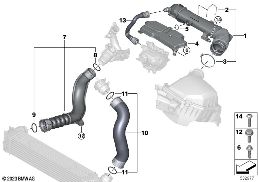 AIR DUCT diagram for BMW X2 U10 18d