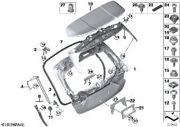 Portellone posteriore diagram for BMW 1 Series F40 116d