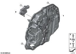 R ドア ウィンドウ メカニズム diagram for BMW 5 Series G60 セダン 520dX