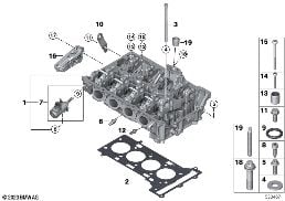 CYLINDER HEAD diagram for BMW 2 Series F74 Gran Coupé 228 xDrive