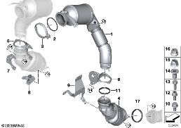 ENGINE-SIDE CATALYTIC CONVERTER diagram for BMW 7 Series G73 760iX Protection