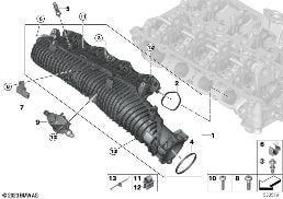 INTAKE MANIFOLD SYSTEM diagram for BMW 2 Series F74 Gran Coupé 228 xDrive
