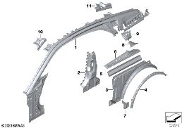 โครงด้านข้าง, ตรงกลาง diagram for BMW Rolls-Royce Spectre Coupé RR25 Spectre