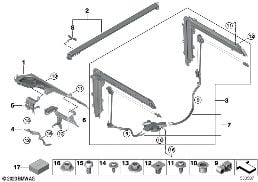 组合式幕帘 电动 diagram for BMW X5 G05 40iX