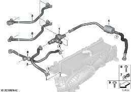 Valvola di sfiato serbatoio/tubazioni diagram for BMW 3 Series G20 Berlina LCI 330i