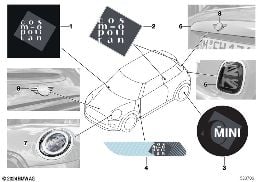 Verze Cosmopolitan diagram for BMW MINI F56 LCI Cooper
