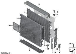 COOLANT RADIATOR MOUNTING HARDWARE