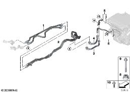 COOLING SYSTEM COOLANT HOSES diagram for BMW 5 Series G60 Sedan i5 eDrive40