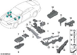 Zekering-relaiskast / B+ verdeler voor diagram for BMW Rolls-Royce Spectre Coupé RR25 Spectre