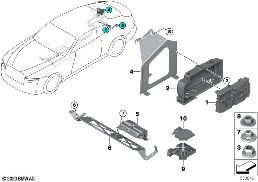 Zekering-relaiskast / B+ verdeler achter diagram for BMW Rolls-Royce Spectre Coupé RR25 Spectre