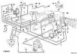 Commande à dépression-AGR diagram for BMW 3 Series E21 323i