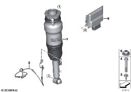 Muelle amortig.de aire tras./mec.d mando diagram for BMW Rolls-Royce Spectre Coupé RR25 Spectre