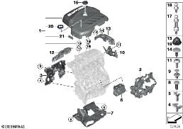ENGINE ACOUSTICS diagram for BMW 5 Series G60 Sedan 520i