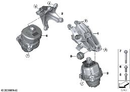 Apoio do motor diagram for BMW 5 Series G61 Touring 520dX