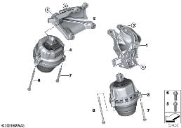 ENGINE SUSPENSION diagram for BMW 5 Series G60 Sedan 530e