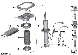 Pruž.jedn.zad. / VDC / říd.j. diagram for BMW X6 G06 LCI 30dX