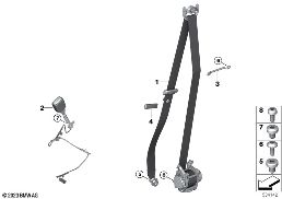 SAFETY BELT FRONT diagram for BMW 5 Series G99 M5 Touring M5