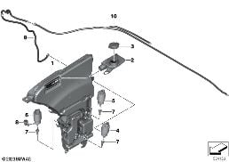 Cz.poj.zbiornika płynu do spryskiwaczy diagram for BMW 5 Series G61 touring 520d