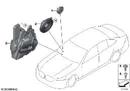 SINGLE PARTS F FRONT DOOR HIFI SYSTEM diagram for BMW 5 Series G60 Sedan i5 eDrive40
