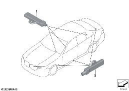 SINGLE PARTS, ANTENNA, COMFORT ACCESS diagram for BMW 5 Series G60 Sedan i5 eDrive40