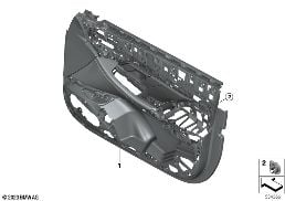 DOOR TRIM PANEL, FRONT diagram for BMW 5 Series G61 Touring 540dX