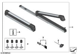 Wyciągany uchwyt na narty i snowboard diagram for BMW 7 Series E65 745i
