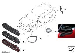 JCW AERODYNAMICS ACCY.PARTS  - F60 NEW diagram for BMW MINI Countryman F60 Cooper