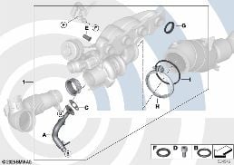 INSTALLATION KIT EXHAUST TURBOCHARGER