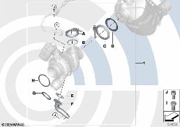 INSTALLATION KIT EXHAUST TURBOCHARGER diagram for BMW 4 Series F36 Gran Coupé LCI 420d