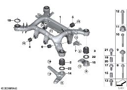 Portaasse posteriore diagram for BMW X7 G07 LCI 40iX