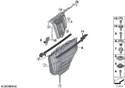 DOOR WINDOW LIFTING MECHANISM REAR diagram for BMW 4 Series F33 440iX