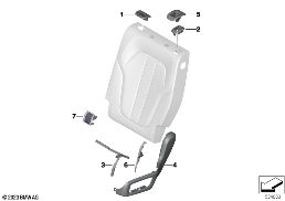 Individual stoellijsten achter diagram for BMW X5 G05 40iX