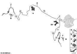 ท่อเบรก ด้านหน้า diagram for BMW X1 U11 18d