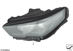 Koplamp diagram for BMW X2 U10 18d