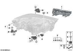 Onderdelen vir kolamp diagram for BMW X2 U10 18d