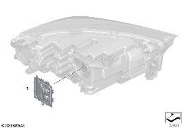 Afz. onderdelen koplamp elektronica diagram for BMW X2 U10 18d