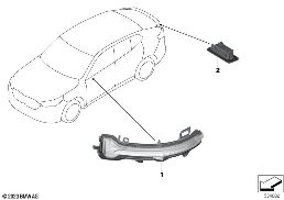 Extra richtingaanw./verlichting buiten diagram for BMW X2 U10 18d