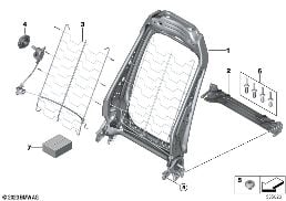 SEAT, FRONT, BACKREST FRAME