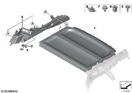 REAR WINDOW SHELF diagram for BMW X2 U10 iX2 eDrive20