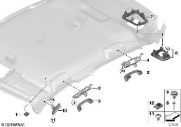 MOUNTING PARTS, ROOF ANTENNA diagram for BMW X2 U10 iX2 eDrive20