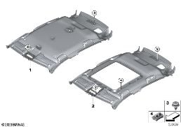 HEADLINING diagram for BMW X2 U10 iX2 eDrive20