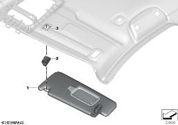 SUN VISORS diagram for BMW X2 U10 iX2 eDrive20