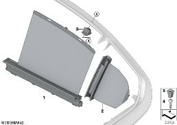 ROLLER SUN VIZOR, REAR DOOR diagram for BMW 5 Series G61 Touring 540dX